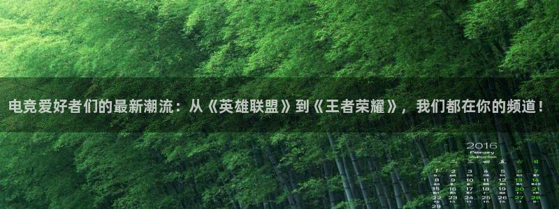 完美电竞平台官网：电竞爱好者们的最新潮流：从《英雄联盟》到《王者荣耀》，我们都在你的频道！